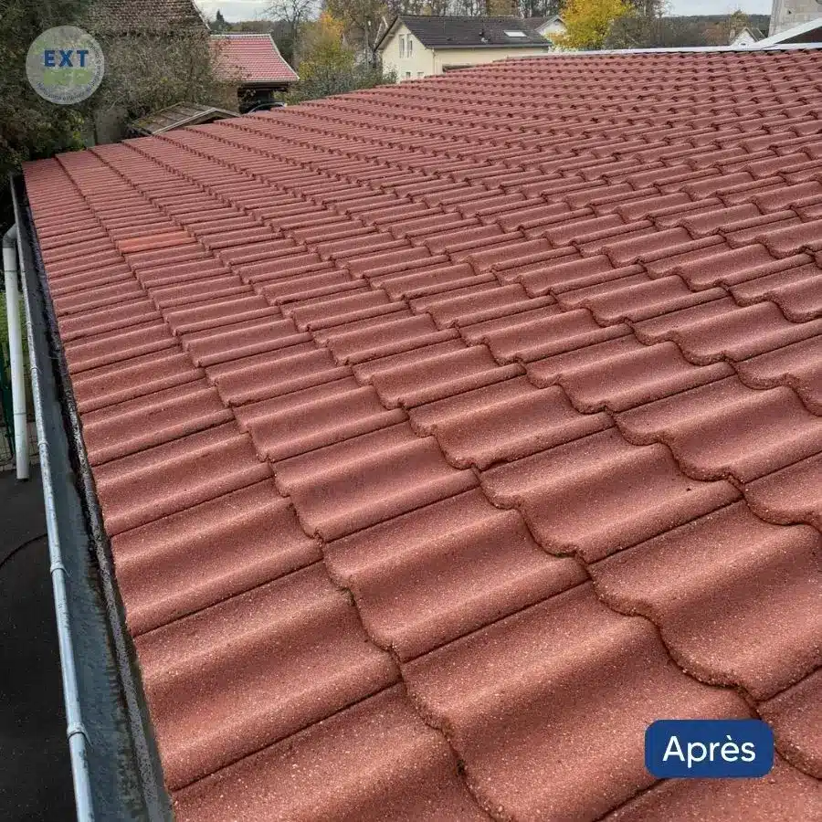 Photo tuiles après nettoyage vapeur basse pression par EXTECO