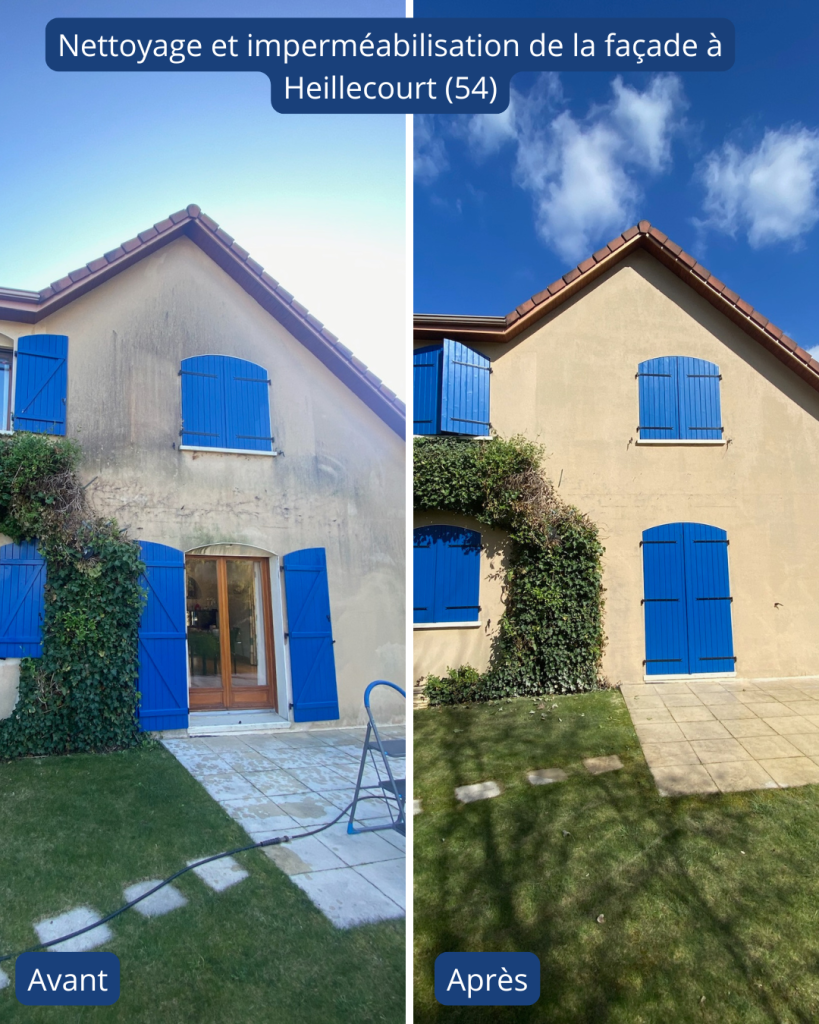 Nettoyage et imperméabilisation de la façade à Heillecourt (54)