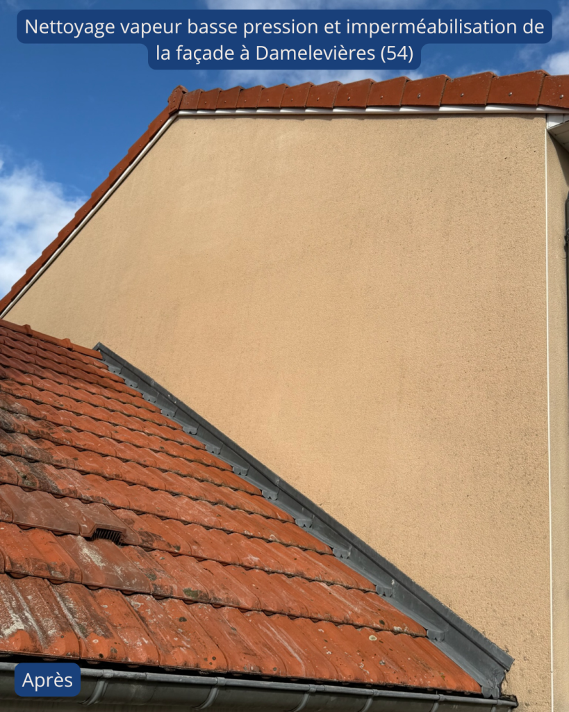 Nettoyage vapeur basse pression et imperméabilisation de la façade à Damelevières (54)