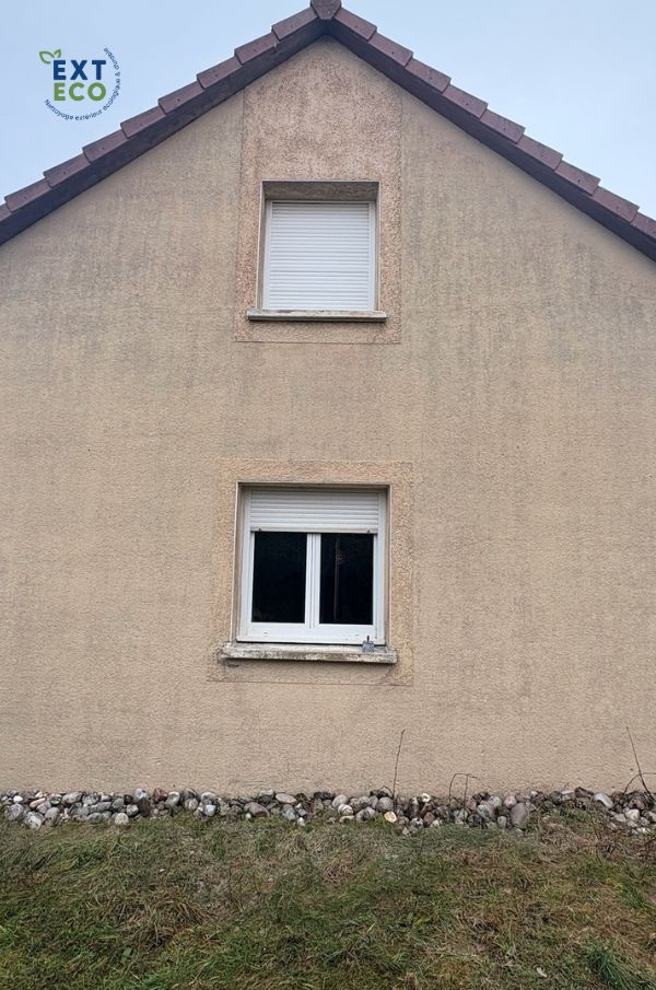 Photo après de la façade propre grâce au nettoyage à la vapeur pression