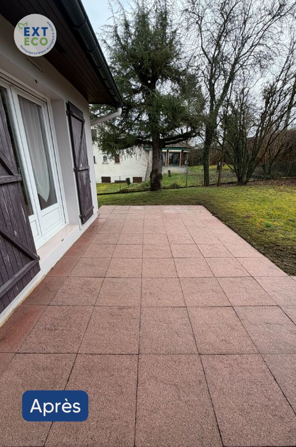Nettoyage vapeur basse pression d'une terrasse à Darnieulles (88)
